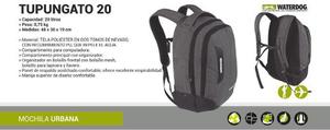 Mochila Waterdog Tupungato 20 Lts Trekking Trabajo Escuela!!