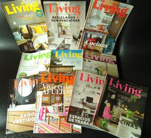 Revista LIVING, lote de 10 revistas impecables todas $ 250