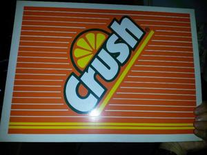 cartel publicidad de Crush plastico decada 70