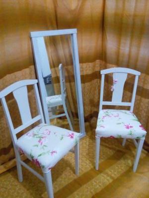 2 SILLAS estilo Shabby Chic. NUEVAS $.-