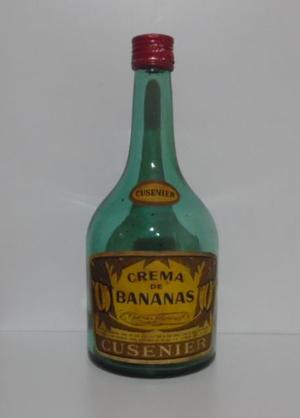 Antigua Botella Crema De Bananas Cusenier