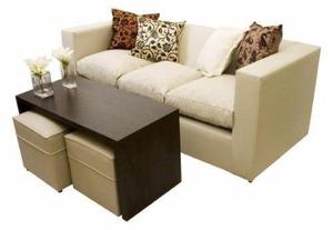 Oferta Imperdible Sillon 3c +mesa +2 Puff