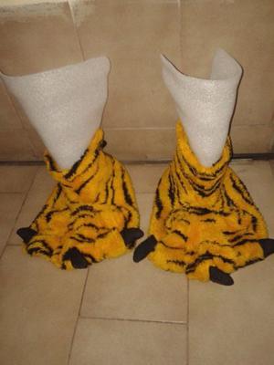 Pantuflas Garras Animal Print Estampadas unisex poco uso