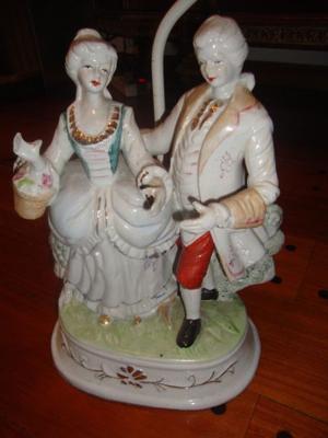 Reloj de pie pendulo porcelana