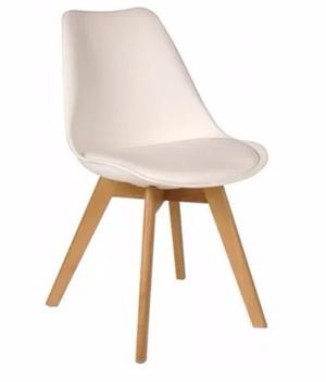 Silla Eames Tulip Con Almohadon Patas De Madera Baires 4