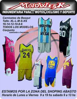 Camisetas De Basquet Y Bermudas Todos Los Talles Niño Adult