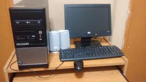 EXCELENTE PC intelDUALCORE c/monitor teclado/mouse/parlantes