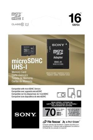Memoria Micro Sd 16gb Sony Clase mb/s Uhs-1 Centro!