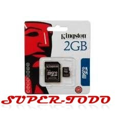 Memoria Micro Sd 2 Gb + Adaptador Sd Blister Kingston