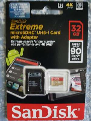Memoria Sandisk Extreme 32 Gb !! Ideal Camara Go Pro / 4k