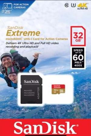 Sandisk Extreme Micro Sdhc 32gb 90mb/s Clase 10 U3 La Mejor