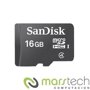 Tarjeta De Memoria Micro Sd 16gb Sandisk Sdhc4