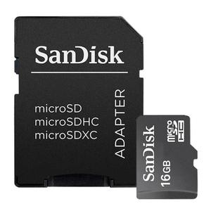 Tarjeta De Memoria Micro Sd Sandisk 16 Gb + Adaptador
