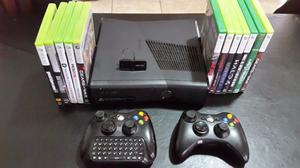 Xbox 360 Slim 250 Gb Mas 12 Juegos Originales Y 6 Digitales