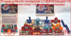 Battle Pack Estuche + 9 Bakugan 8 Metal Cards Brawlers Sega