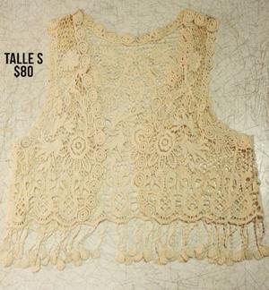 Chalequito beige (Talle S)