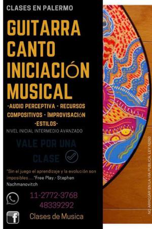 Clases de Canto- Guitarra y Bajo