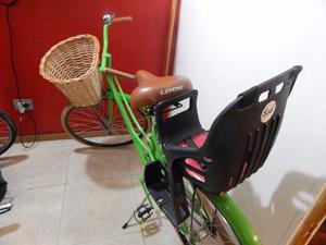 vendo bicicleta vintage con sillita para niño