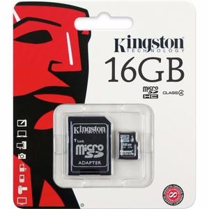 Memoria Micro SD 16 gb Kingston con adaptador