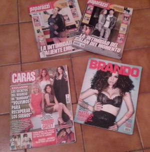 REVISTAS PAPARAZZI-CARAS-BRANDO-HO LALA ETC X 15 UNIDADES