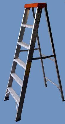 escaleras aluminio modelo tijera uso hogareño 1.50 mts 6