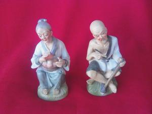Antiguas figuras de porcelana japon