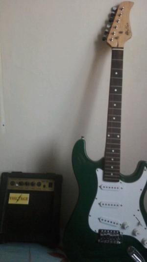 Guitarra eléctrica Hallen Stratocaster + Amplificador Volt
