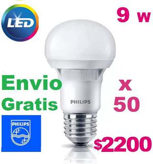 Lampara Led Philips 9w E27 Luz Dia Fria Pack X 50 Eilat