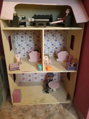 Oferta casita de madera barbie completa