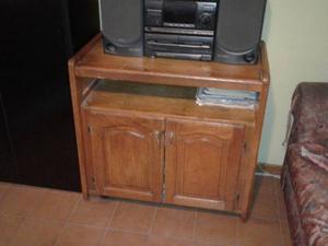 Vendo mueble multifuncion de roble macizo, con ruedas