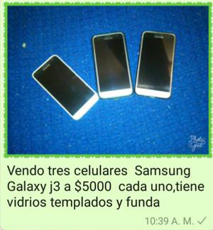 Vendo tres celulares Samsung Galaxy j3 liberados