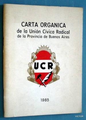 CARTA ORGANICA UCR  PROVINCIA DE BS AS 73 PAGINAS