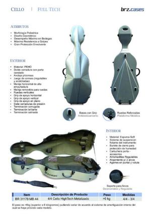 Estuche rigido violoncello