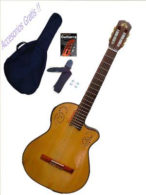 Guitarra Criolla La Alpujarra 300kec Tipo Godin + Acc