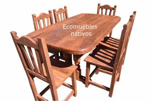 Juego de comedor. Algarrobo Macizo. ¡ Envío Gratis !.