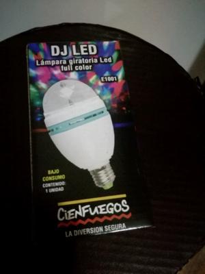 Lampara led de colores giratoria