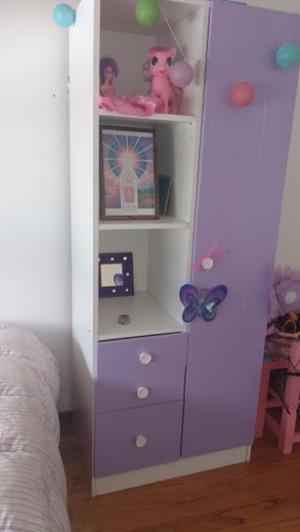 MUEBLE CON ESTANTES Y 3 CAJONES