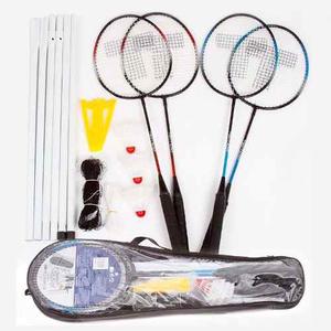 Set Badminton Toalson 4 Raquetas 2 Plumas Red Soporte Bolso