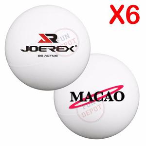 Set X6 Pelotitas Ping Pong Premium 40mm Macao 3 Estrellas