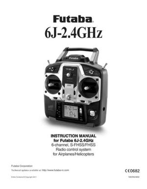 manual original futaba 6j - 2,4ghz
