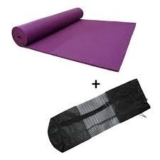 Por 3 Yoga Mat 6 Mm Pvc Color Violeta C/ Funda Incluida