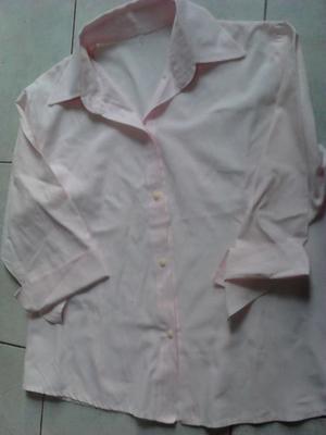 VENDO CAMISA COLOR ROSA, MANGAS AL CODO, TALLE 5.