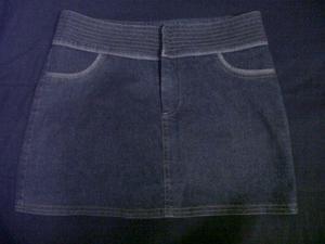 mini falda pollera de jean denim elastizada nox talle m