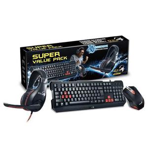 Combo Gamer Genius Gx Kmh 200 Teclado Mouse Auricular Gaming