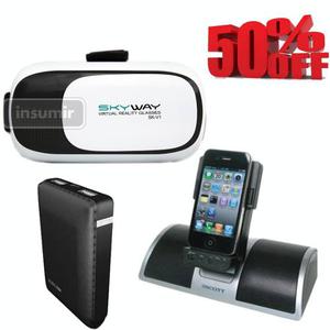 Lentes Realidad Vor + Powerbank Rayovac + Parlantes Scott