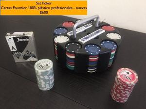 Vendo Set de Poker + Cartas Profesionales Fournier 100%