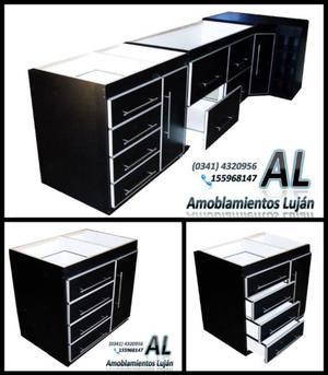 Amoblamientos de cocina, modelo laminado con perfil de