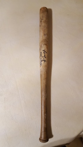 Bate Béisbol Antiguo Firmado Madera