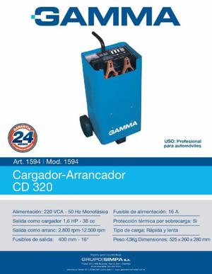 Cargador Arrancador Bateria Portatil Auto - Gamma CD320