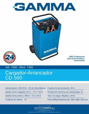 Cargador Arrancador Bateria Portatil Auto - Gamma CD500